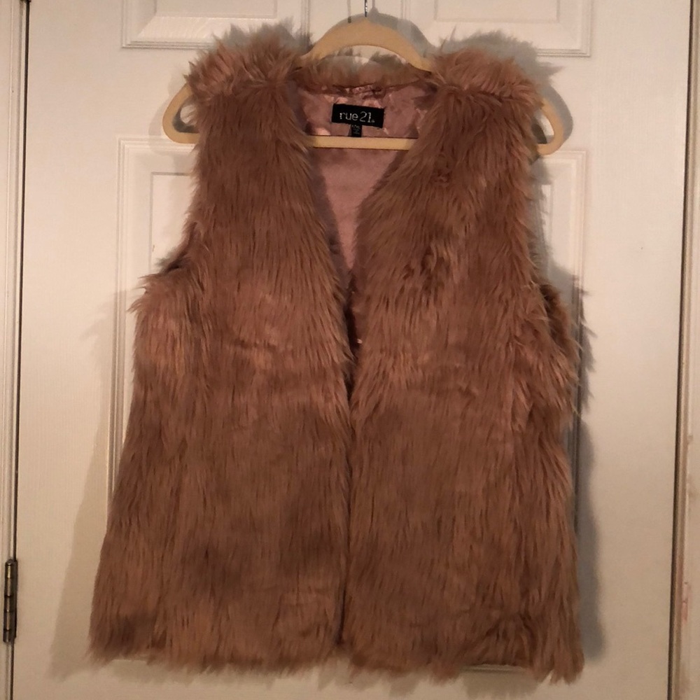 Faux fur vest